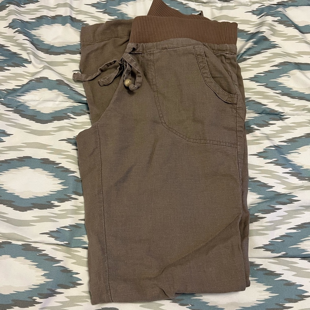 Love Tree Tan Linen Pants